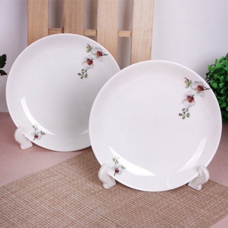 [접시세트] 호접란 원형 접시 2P - 대 (8인치) #3