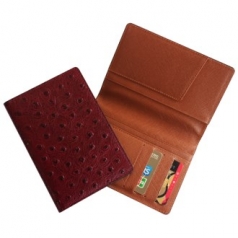 천연 가죽 여권지갑 (1193) // 국산 타조무늬