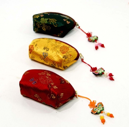 전통 지갑 / 누비 동전 지갑 / 누비 반달 지갑 #2