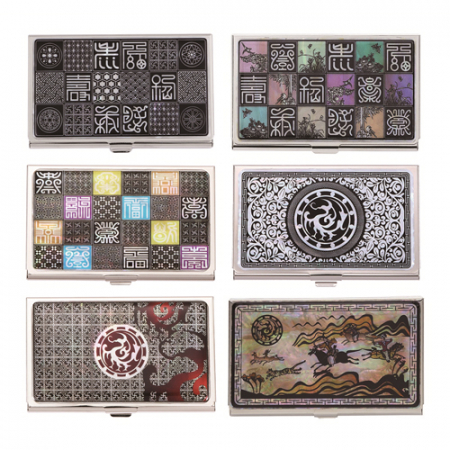 한국 전통 공예품 수복문자도 자개 명함케이스 #2