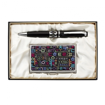 자개 프리미엄 볼펜+한글 자모음 자개 명함케이스 #2