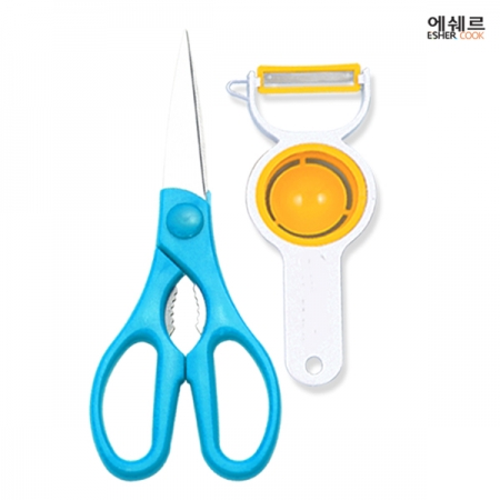 에쉐르 키친툴 2종 세트, 주방가위+에그야채칼 #3