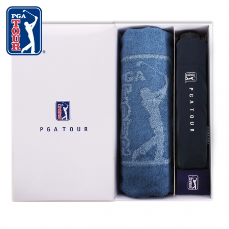 PGA 3단 수동 무지 우산 + 170g 죽사 타올 세트 #2