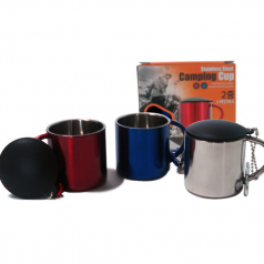 스테인레스 이중 등산컵 110ml / 뚜껑형