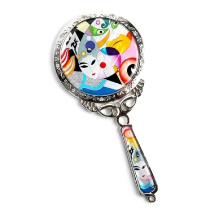 아름누리 자개 공주손거울 얼굴문양 #2