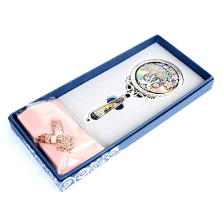 아름누리 자개 공주손거울 공작무늬 #3