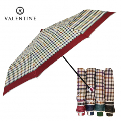발렌타인 3단 55x8 체크실버 우산