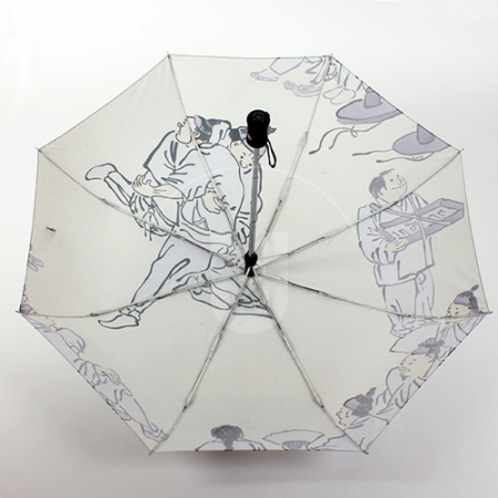 명화 우산 3단 완전자동 김홍도 씨름 [국내 제작] #4