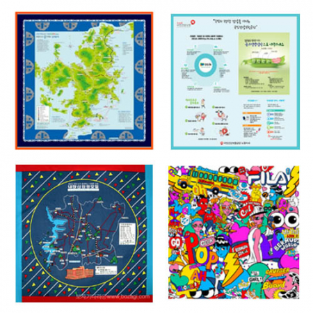 60cm 디지털 본염 제작 손수건 100% 면 #2