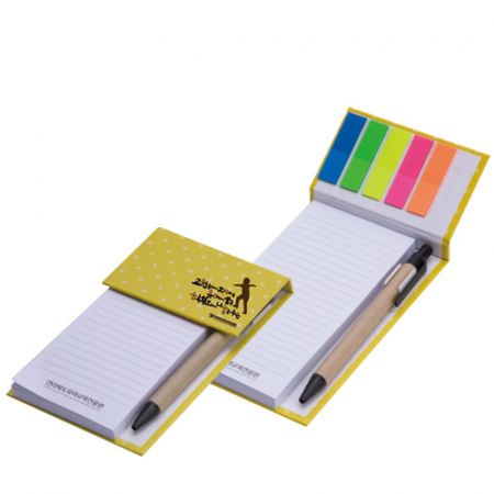 하드커버 메모패드 (대) 점착메모 + 5색 플래그 #2