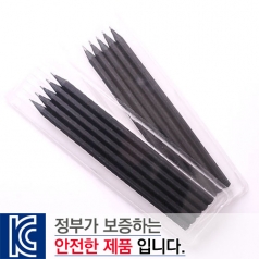 흑목 육각 미두 연필 투명 사각 케이스 5P세트
