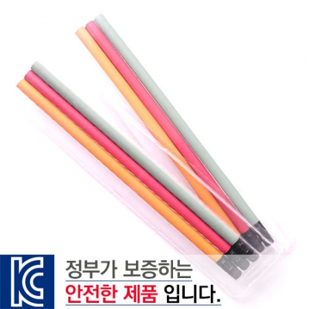 파스텔 지우개 연필 투명 사각 케이스 3P세트 #3