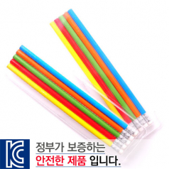 무지개연필 투명 사각 케이스 5P세트