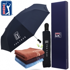 PGA 3단 70 무지 완전 자동우산 + 170g 죽사 타올세트