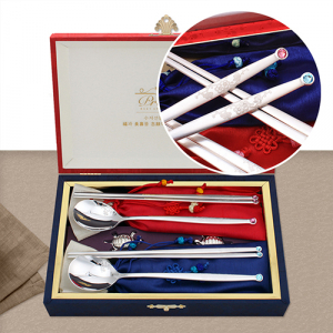 특 보석 매화은수저 2벌(1039-B)