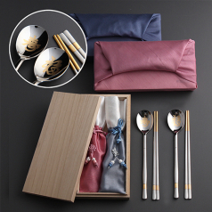 수복 24K 금도금수저 (수저집, 보자기 포함) 창립