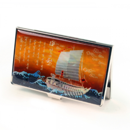 명함지갑 자개 명함케이스 거북선 황 #2