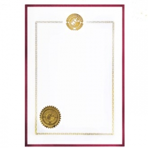 상장 내지 테두리 금박 이중형압