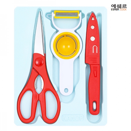 에쉐르 편한 가위 + 에그 야채칼 + 과도 3종세트 #2
