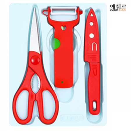 에쉐르 편한 가위 + 나이프 야채칼 + 과도 3종세트 #2
