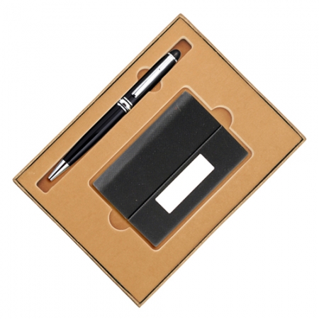 오리지널 은장 볼펜+3색 칼라 명함케이스 세트 #3