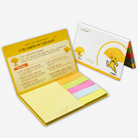 수첩형 메모잇 형광 오색지 대 2쪽 (주문제작형) #3