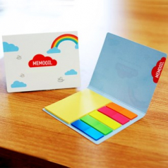 수첩형 메모잇 형광필름지 중형 (주문제작형)