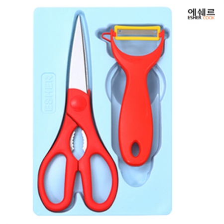 에쉐르 편한 주방가위+야채칼 2P세트 #2