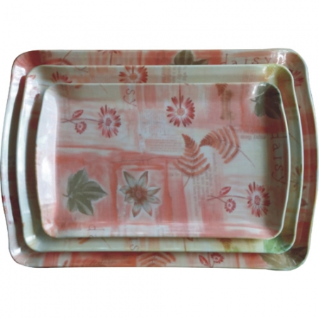 멜라민 쟁반, 웨이브 낙옆 3P 세트 #2