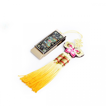 한국 전통 자개 USB 당초나비 #2