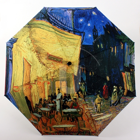명화 우산 3단 완전자동 고흐 까페테라스 // 국산 #2