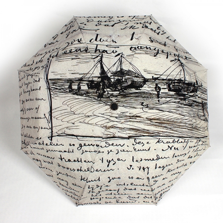 명화 우산 3단 완전자동 고흐 편지02 [국내 제작] #2