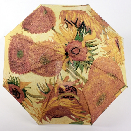 명화 우산 3단 완전자동 고흐 해바라기 [국내 제작] #2