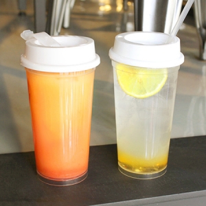 티스카페 투명 리유저블 텀블러 플립캡