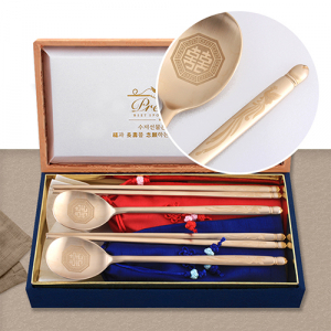 특 매화 유기동수저 2벌 1414-B