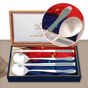 특 실버 고려청자수저 2벌(1040-B)