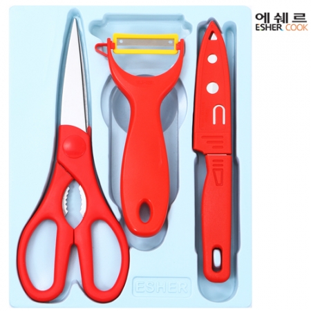 에쉐르 편한가위+프레쉬 야채칼+과도 3종세트 #3