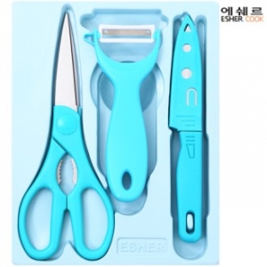 에쉐르 편한가위+프레쉬 야채칼+과도 3종세트