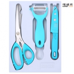 에쉐르 안전가위+프레쉬 야채칼+과도 3종세트