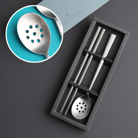 저염식 실천 타공 숟가락젓가락 1인수저세트 #2