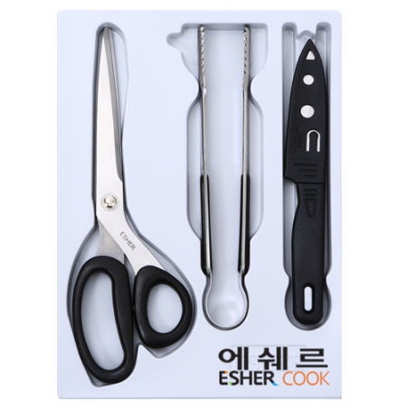 에쉐르 고급 가위+집게+과도 세트 #2