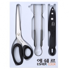 에쉐르 고급 가위+집게+과도 세트