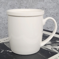 U자 백자 뚜껑머그 330ml // 국산 dr매직