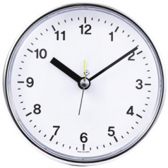 원형 탁상 크롬시계