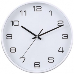 화이트 심플 벽시계 260
