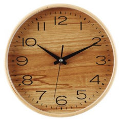 심플 원목 벽시계 255 (무소음)