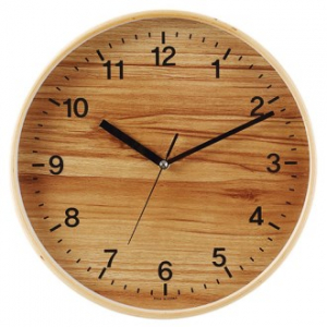 심플 원목 벽시계 320 무소음