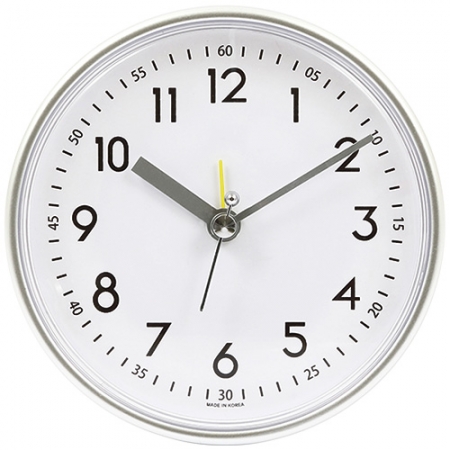 원형 실버 탁상시계 #2