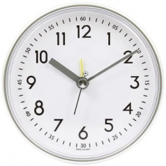 원형 실버 탁상시계