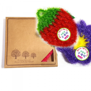 케이스 아크릴 수세미 (친환경 케이스 + 빤짝이 친환경 수세미)